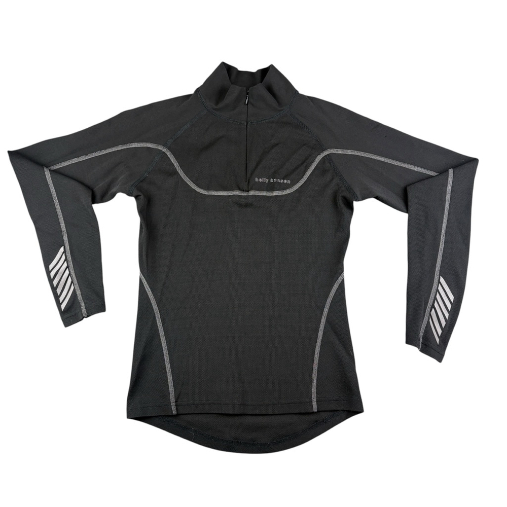 Helly Hansen Lifa Black Mock Neck 1/4 Zip Base Layer Long Sleeve Shirt SMALL